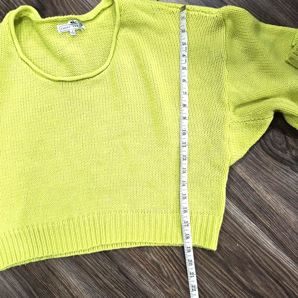 Emory Park Neon Knit Pullover Crop Sweater,‎ Size S Neon - Picture 6 of 7